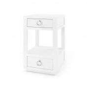 Camilla 2-Drawer Side Table, White