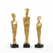 Lais Set of 3 Statues, Gold