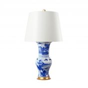 Pavillion Lamp, Blue & White