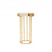 Prism Round Side Table, Gold
