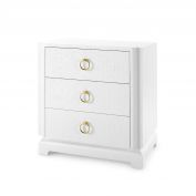 Pavel 3-Drawer Side Table, White