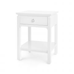 Harlow 1-Drawer Side Table, White