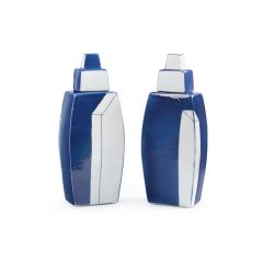 Morandi Vase Pair (Set of 2), Blue & White
