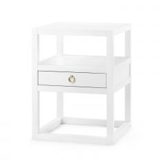 Newport 1-Drawer Side Table, White