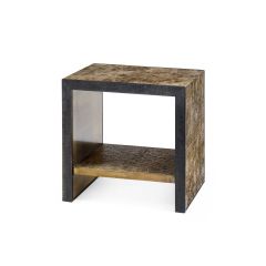Odeon Side Table, Antique Brass