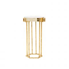 Prism Round Side Table, Gold