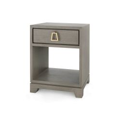 Stanford 1-Drawer Side Table, Taupe Gray