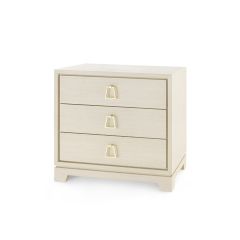 Stanford 3-Drawer Side Table, Blanched Oak